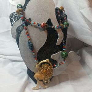 Colorful Beaded  Mermaid Necklace  Pendant